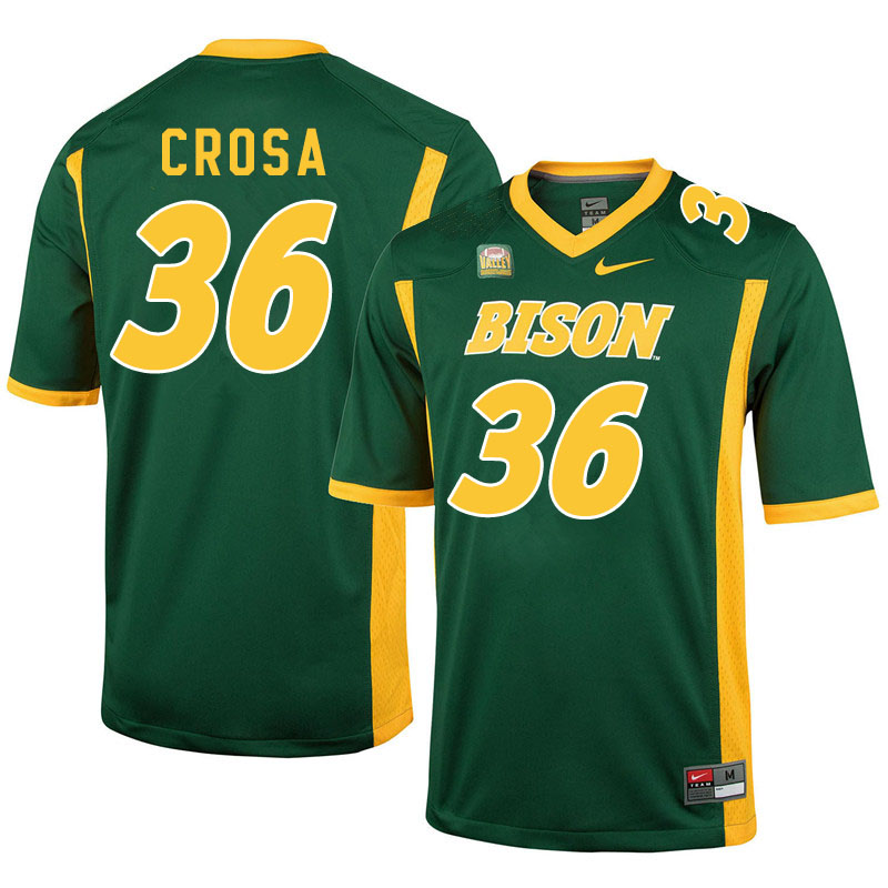 Men #36 Griffin Crosa North Dakota State Bison College Football Jerseys Sale-Green